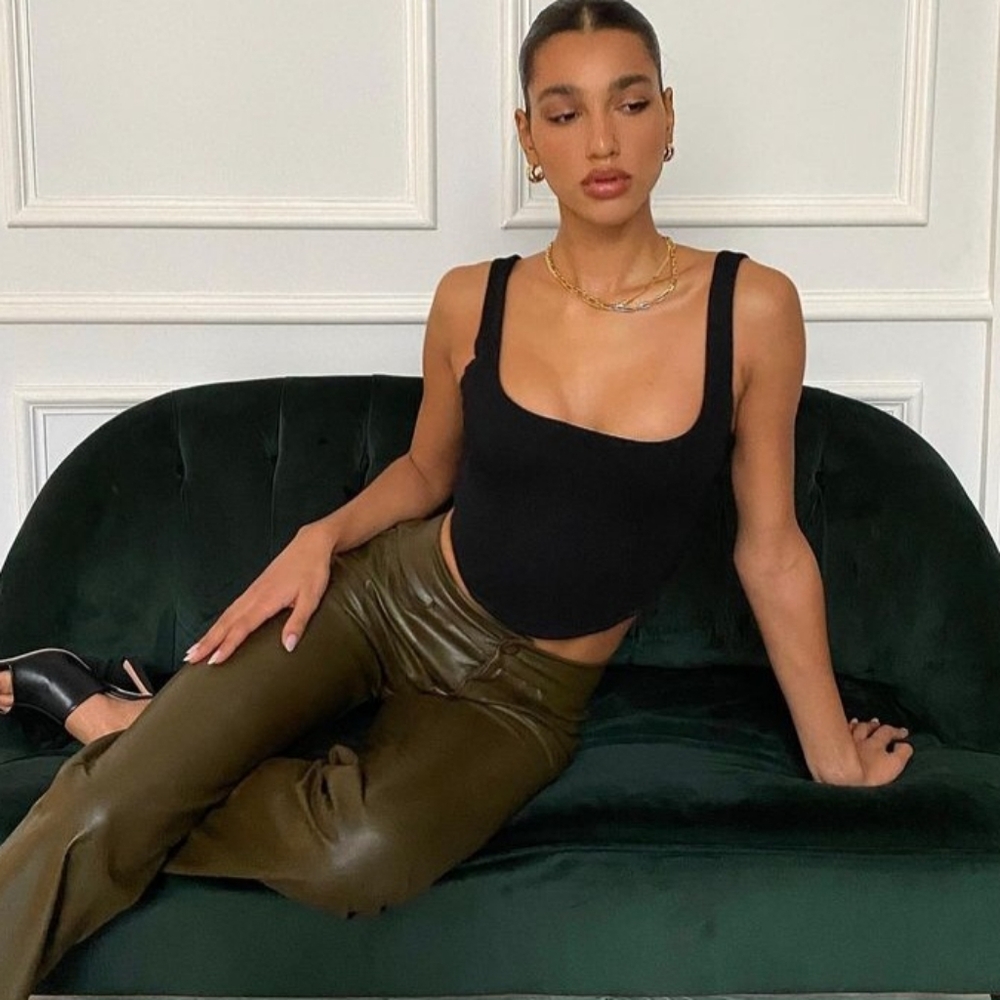 LPA Black Crop Top